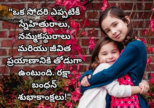 Raksha Bandhan Quotes In Telugu for sister